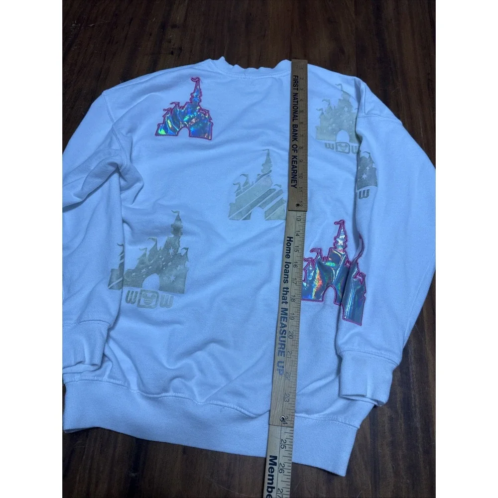 Disney Parks Cinderlla's Castle Reflective Icon Adult Women's Sweatshirt Sz M